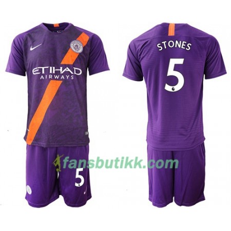 Fotballdrakt Manchester City Stones 5 Barn Tredjetrøye 2018-2019 Kortermet